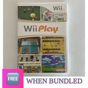 🆓 FREE When Bundled- Nintendo Wii Play Pre-owned Video Game
